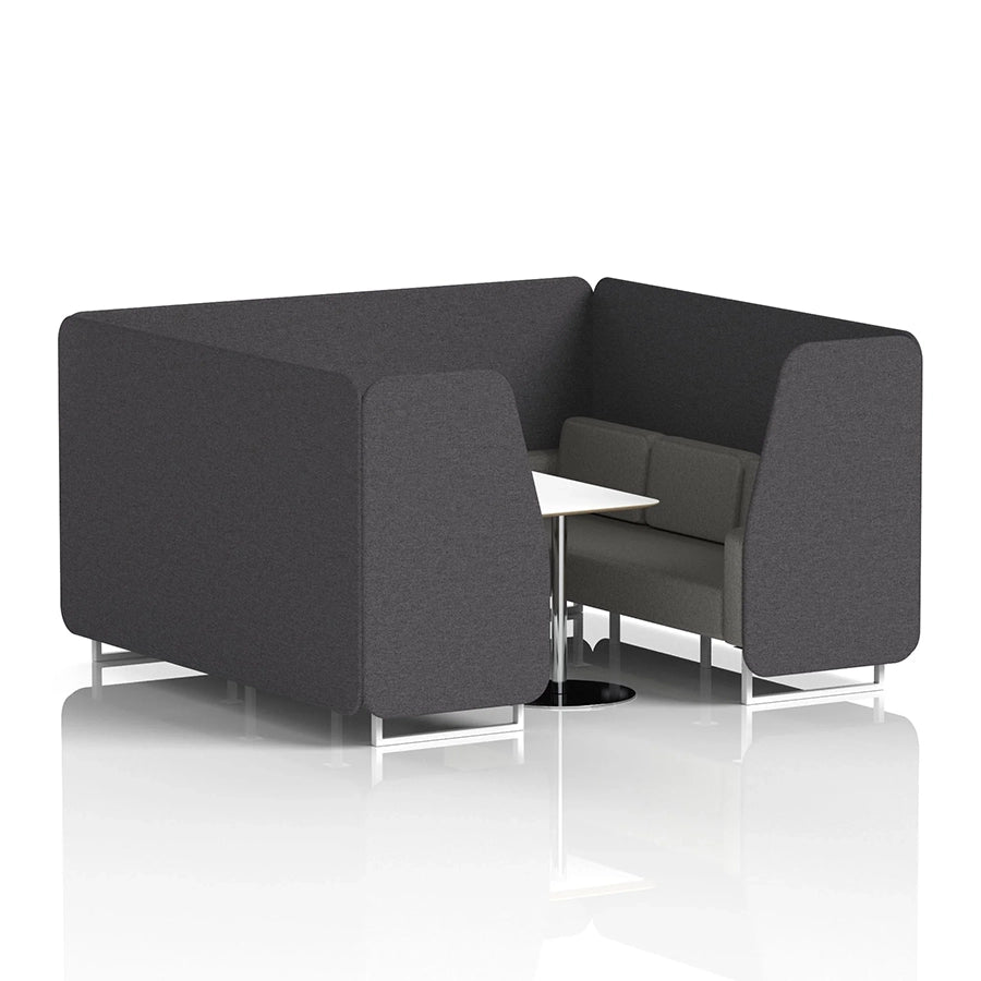 Brixworth Booth in Two Tone - 6 Seater with White Table