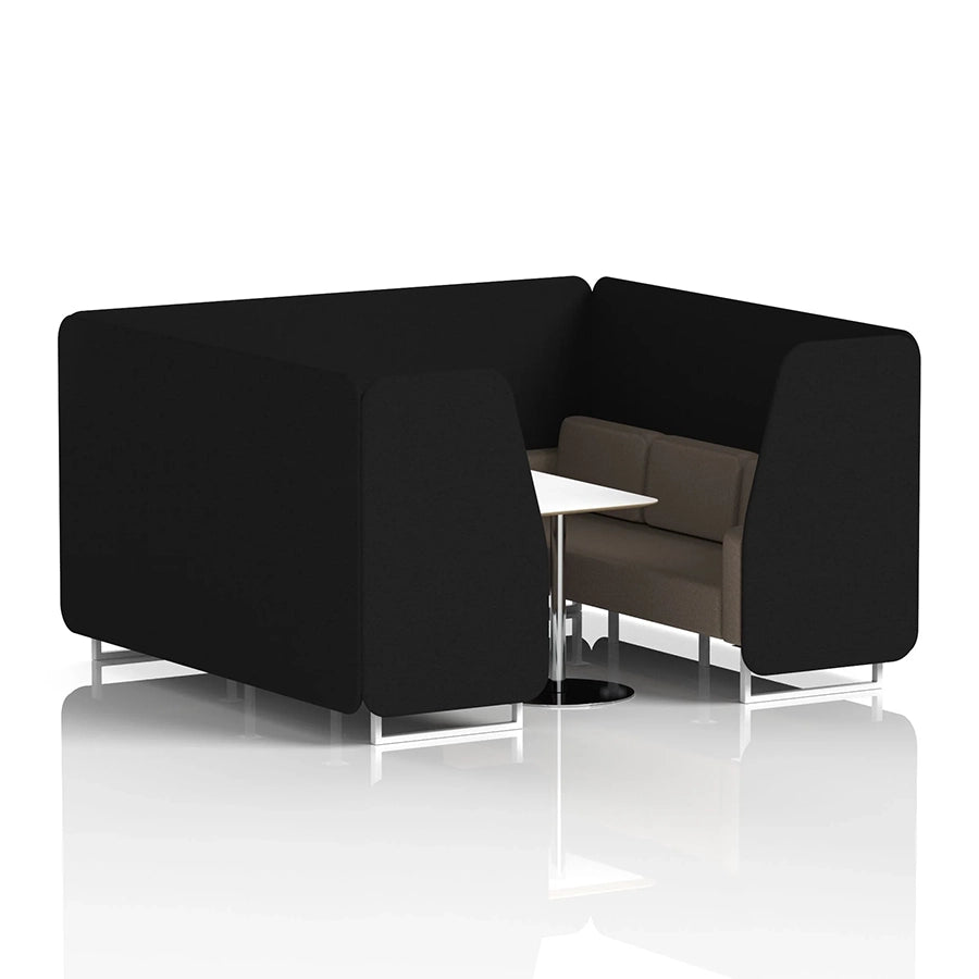 Brixworth Booth in Two Tone - 6 Seater with White Table