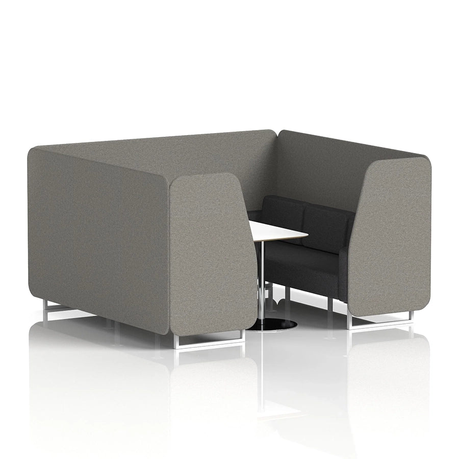 Brixworth Booth in Two Tone - 6 Seater with White Table