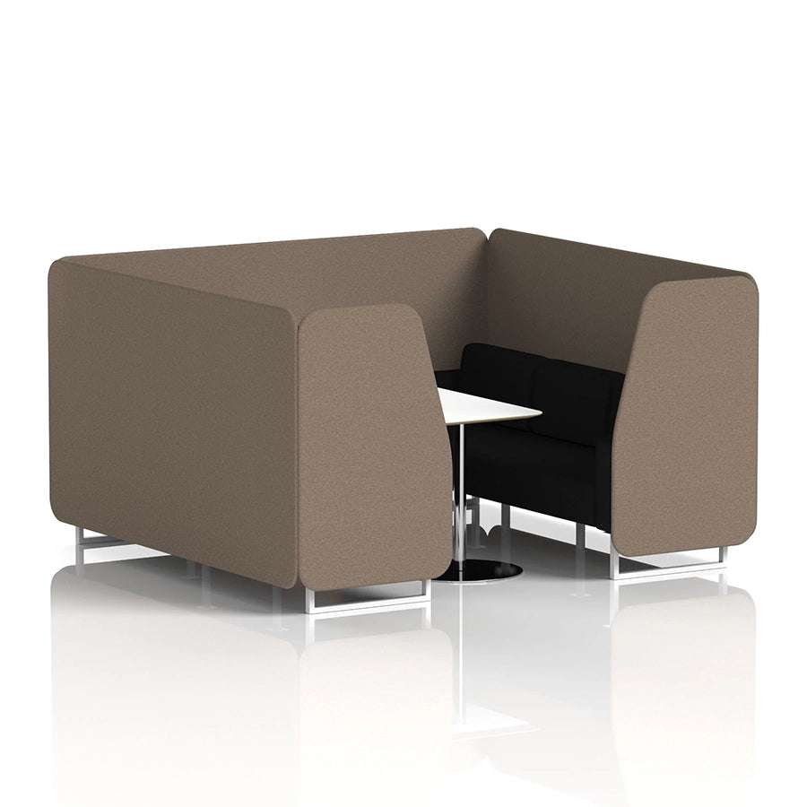 Brixworth Booth in Two Tone - 6 Seater with White Table