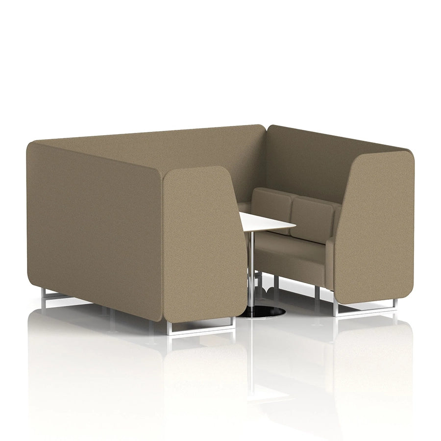 Brixworth Booth in Two Tone - 6 Seater with White Table