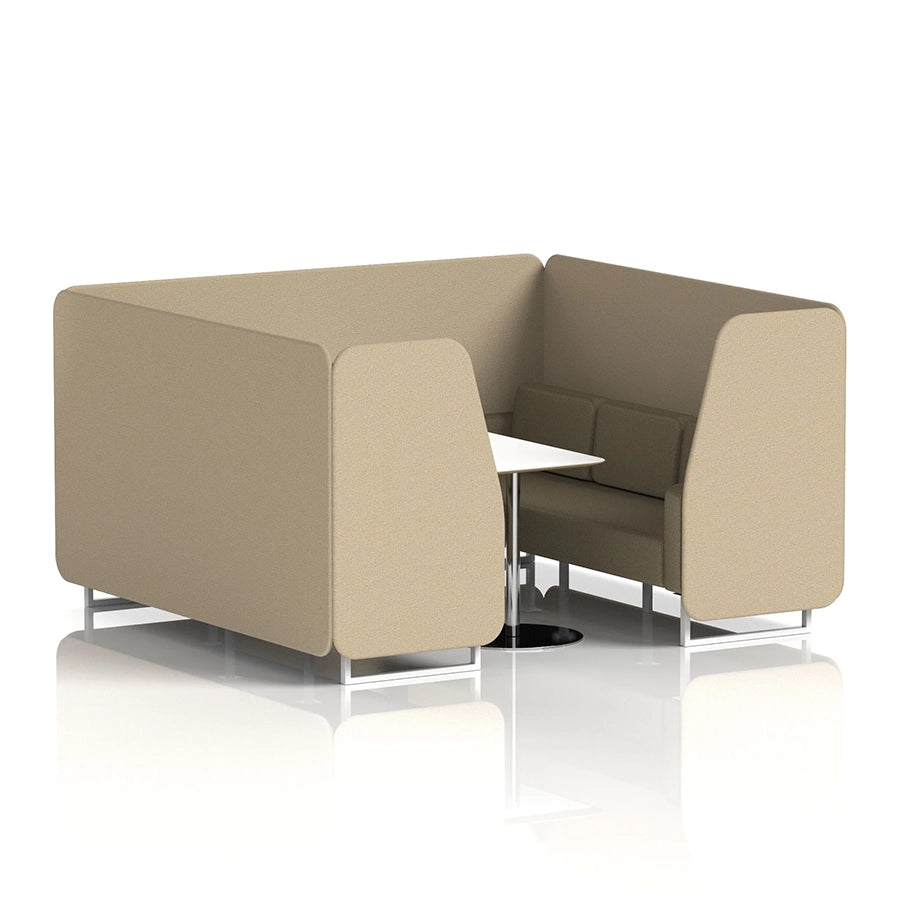 Brixworth Booth in Two Tone - 6 Seater with White Table