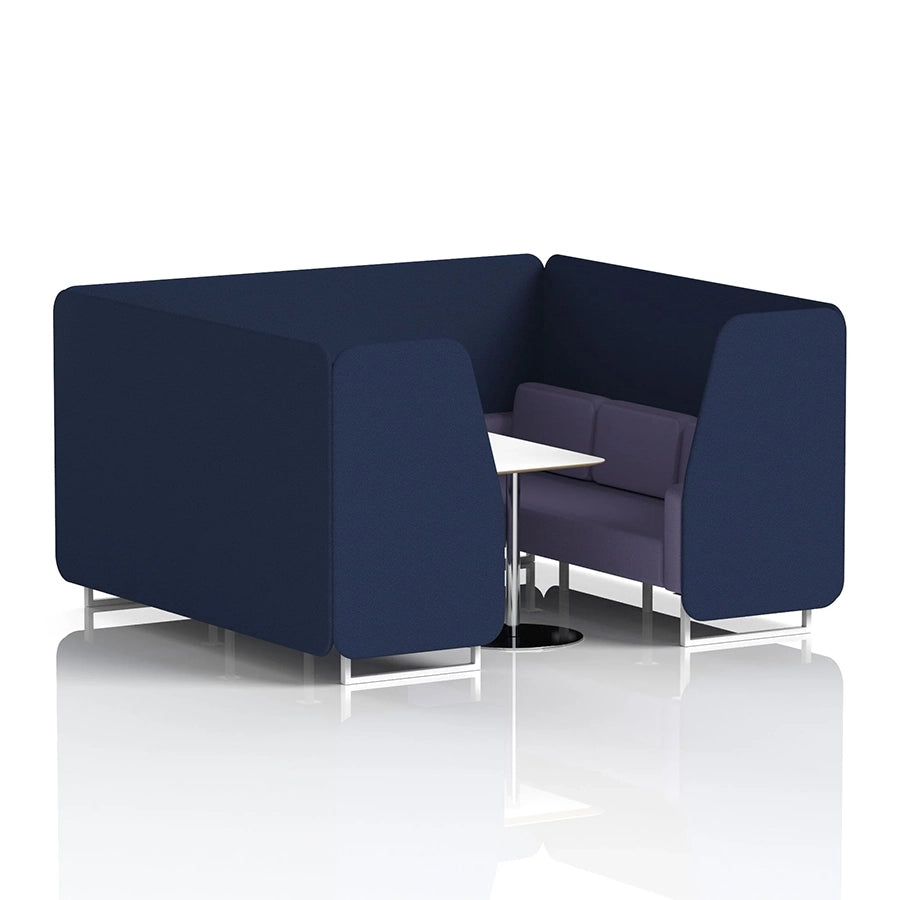 Brixworth Booth in Two Tone - 6 Seater with White Table