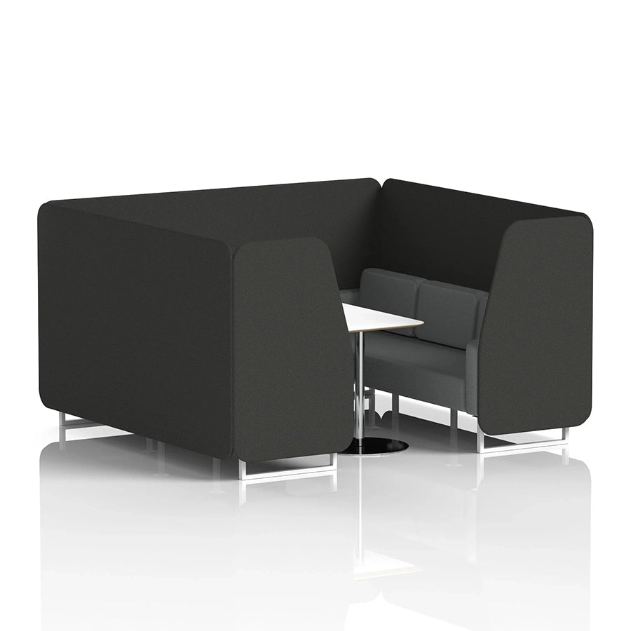 Brixworth Booth in Two Tone - 6 Seater with White Table