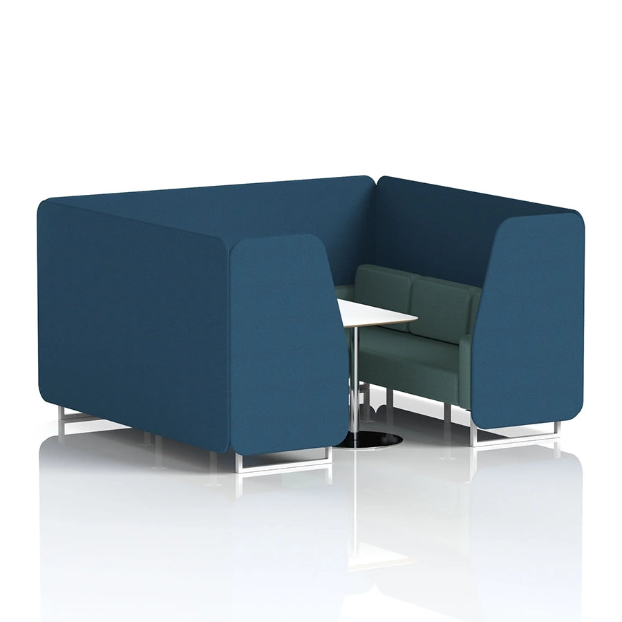 Brixworth Booth in Two Tone - 6 Seater with White Table