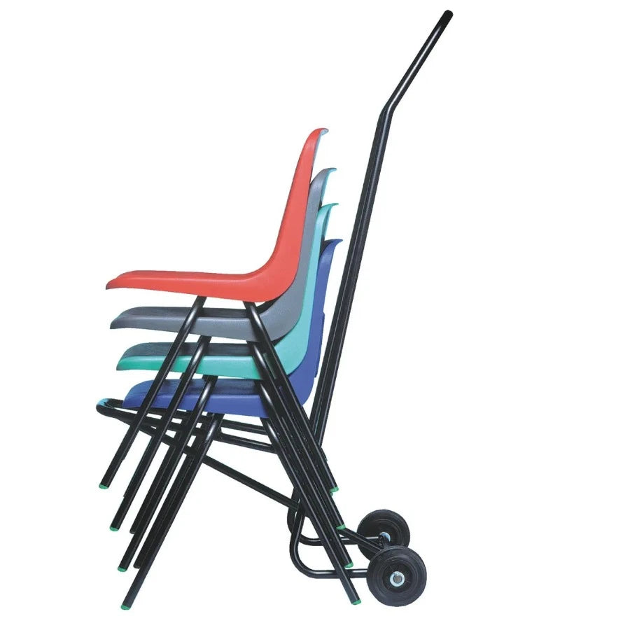 School Poly Transport Trolley For Stacking Series E Chairs Side View CS30020