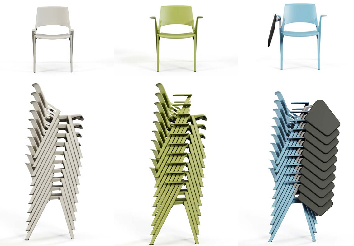 Myke Stacking Chair With Arms