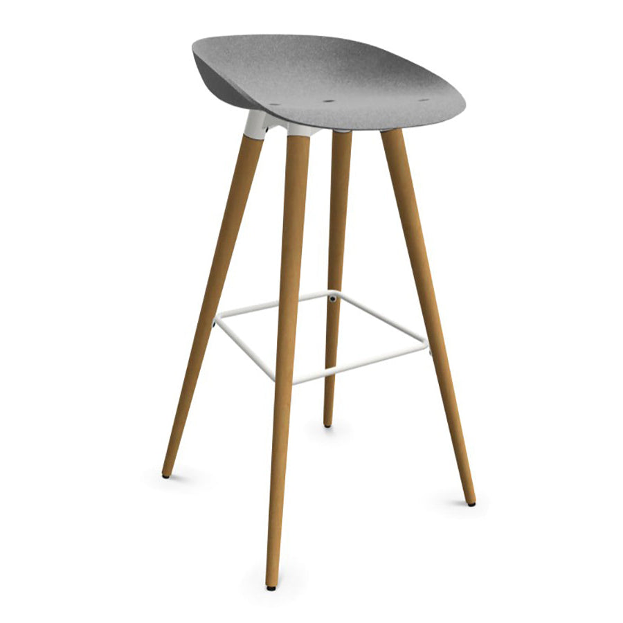 Felt High Metal Wooden Frame Barstool