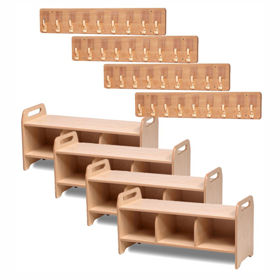 Multi Buy - 4 x Wall Mounted Hook Sets 2 units per set