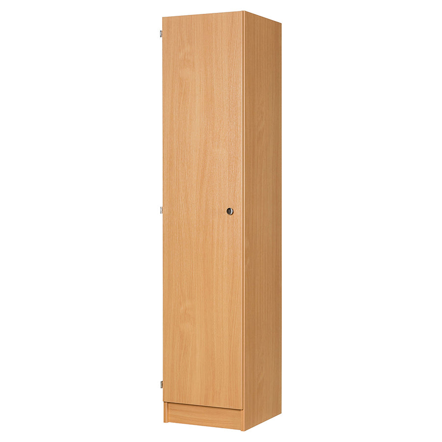 Secondary Height One Door Premium Wooden Locker - H1800mm Flat Top with knob handle