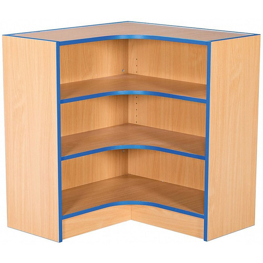 Smart Storage 750mm Flat Top Internal Corner Library Bookcase with 2 shelves
