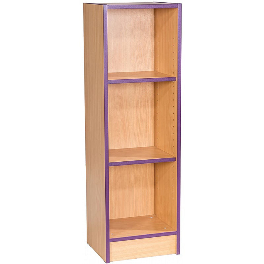 Smart Storage Folio 375mm Wide Slimline Flat Top Library Bookcase with 2 shelves 1
