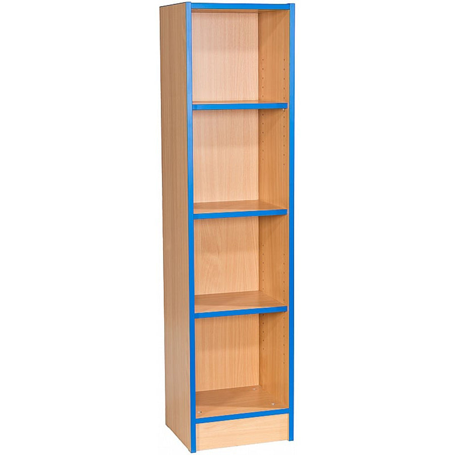 Smart Storage Folio 375mm Wide Slimline Flat Top Library Bookcase with 3 shelves