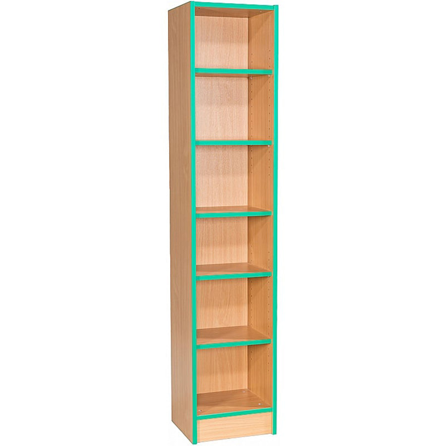 Smart Storage Folio 375mm Wide Slimline Flat Top Library Bookcase with 5 shelves