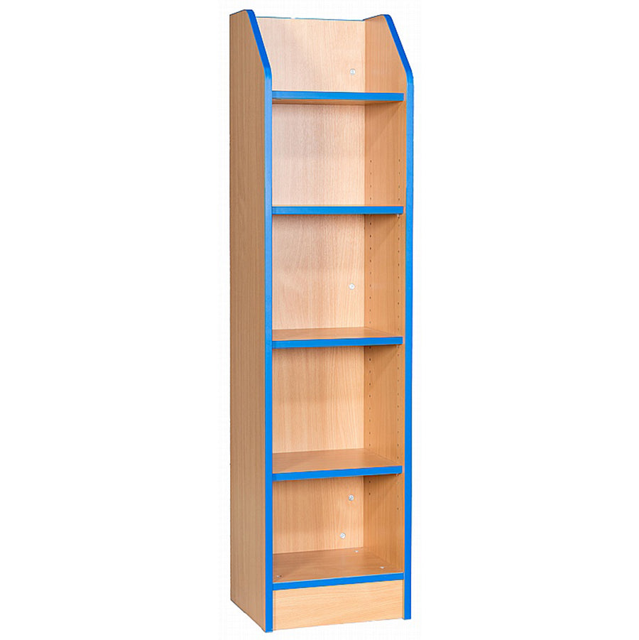 Smart Storage Folio 375mm Wide Slimline Library Bookcase with 4 Shelves