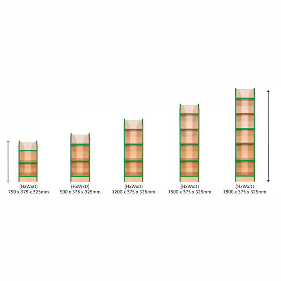 Smart Storage Folio 375mm Wide Slimline Library Bookcases