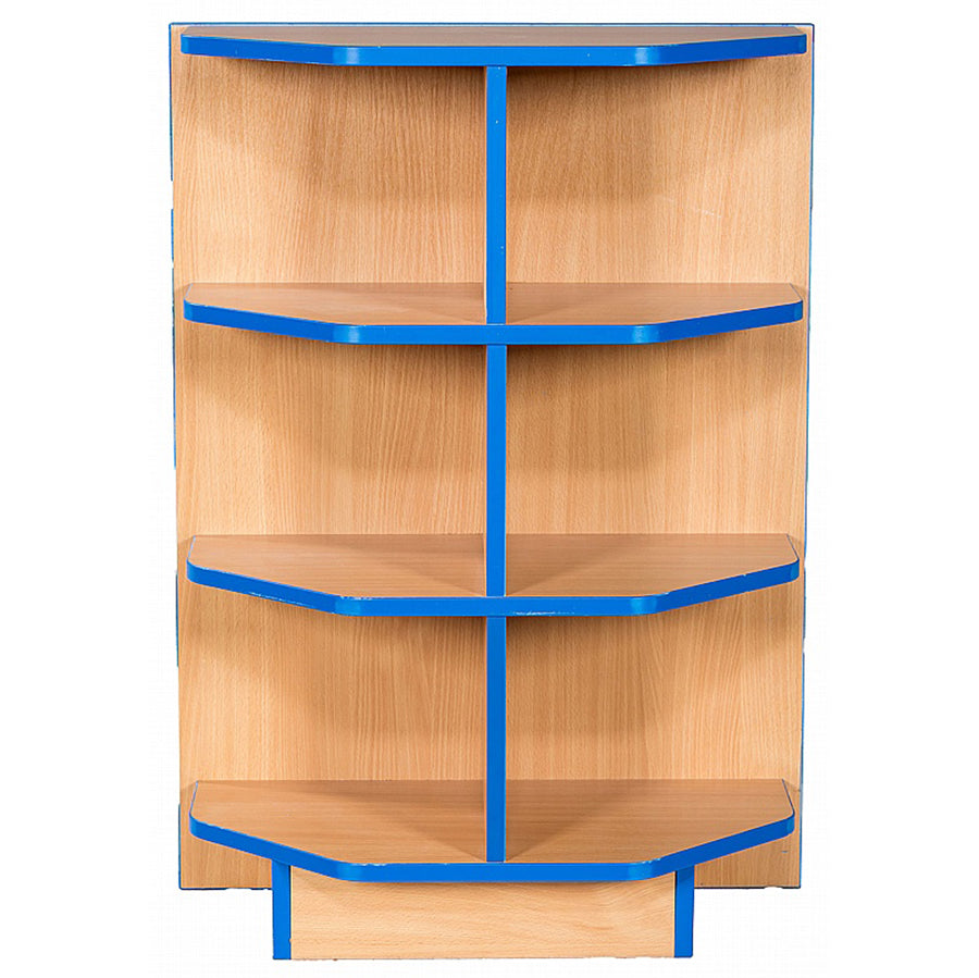 Smart Storage Folio 650mm End Cap Flat Top Fixed Shelf Bookcase with 2 shelves front view