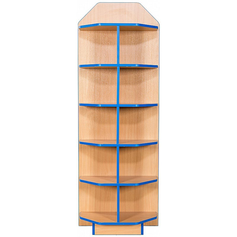 Smart Storage Folio 650mm Wide End Cap Bookcase with 5 shelves front view
