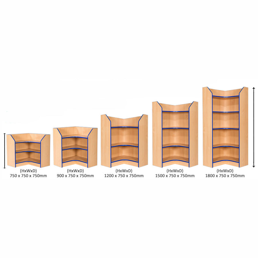 Smart Storage Folio 750mm Internal Corner Bookcases
