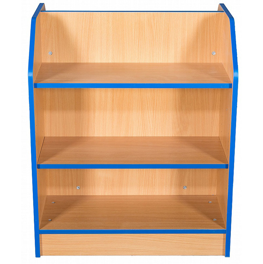 Smart Storage Folio 750mm Wide Double Library Bookcase with 2 Shelves per side front view