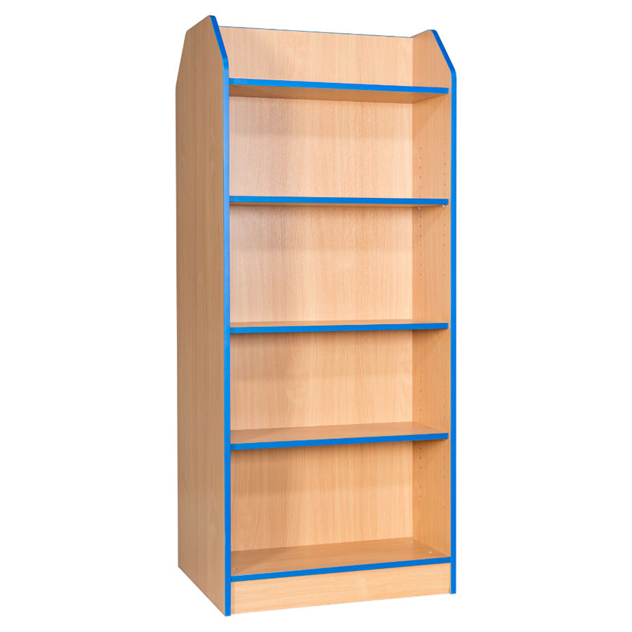 Smart Storage Folio 750mm Wide Double Library Bookcase with 4 Shelves per side