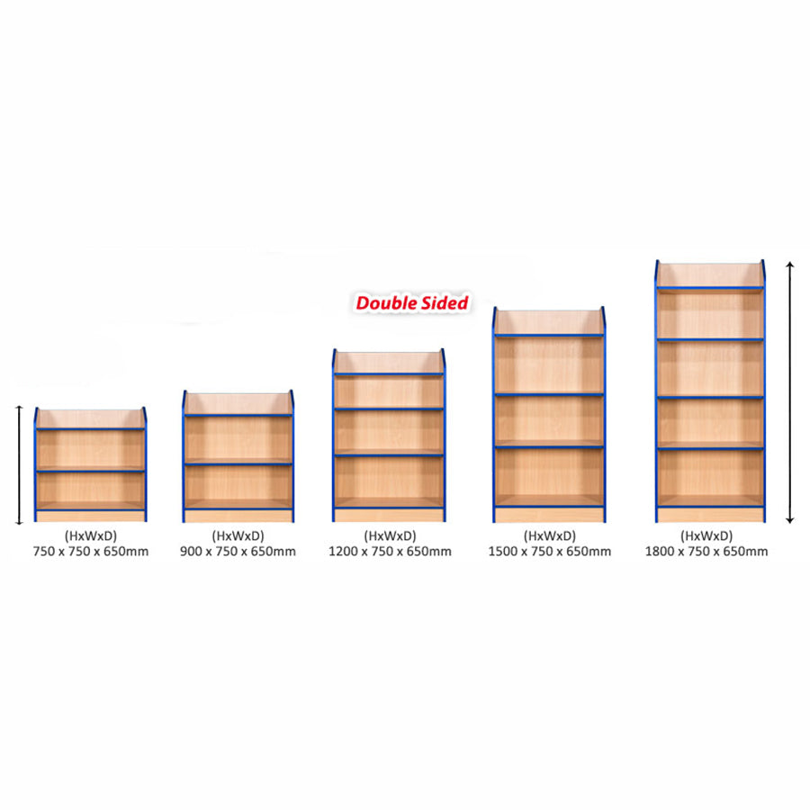 Smart Storage Folio 750mm Wide Double Library Bookcases