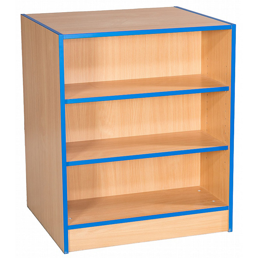 Smart Storage Folio 750mm Wide Double Sided Flat Top Library Bookcase with 2 shelves