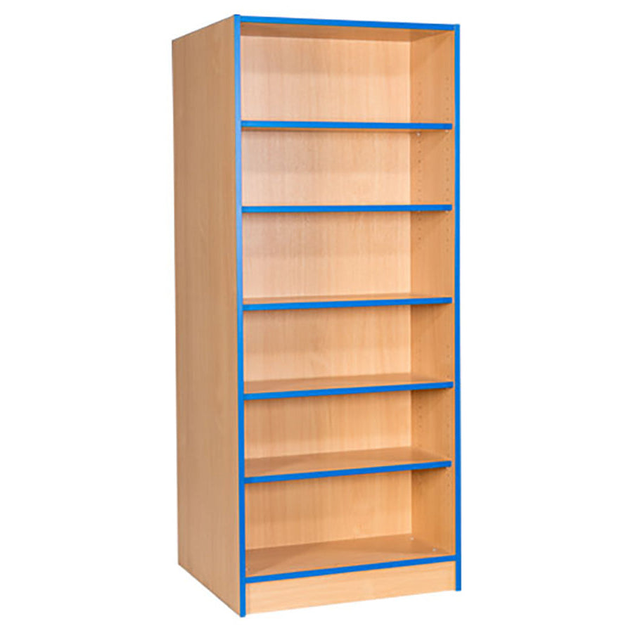 Smart Storage Folio 750mm Wide Double Sided Flat Top Library Bookcases with 5 shelves