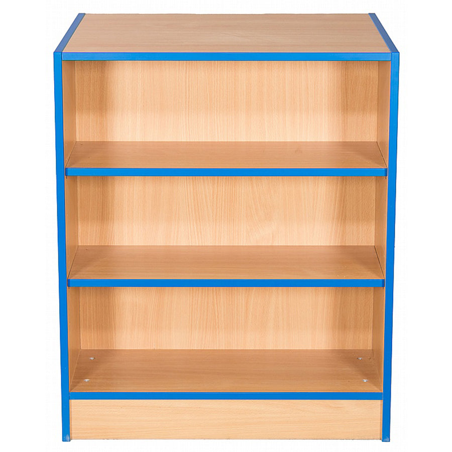Smart Storage Folio 750mm Wide Flat Top Library Bookcase with 2 shelves front view