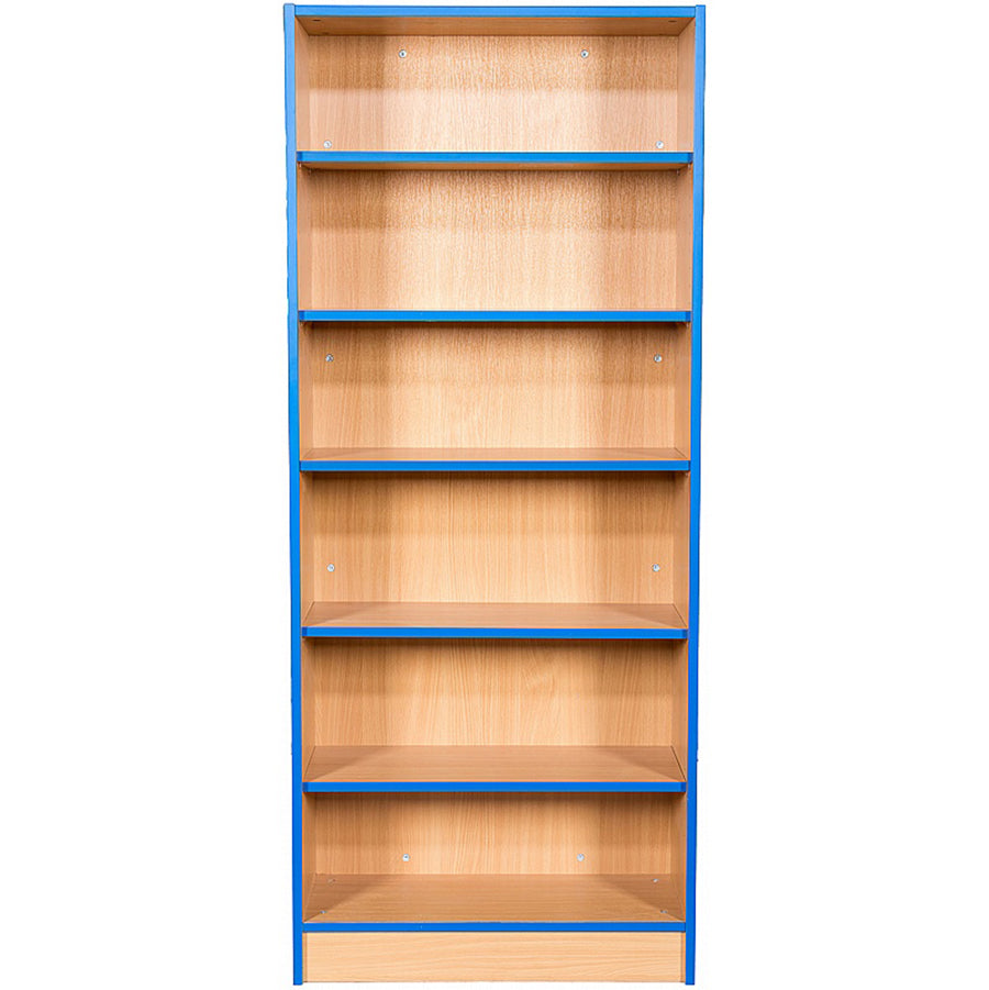 Smart Storage Folio 750mm Wide Flat Top Library Bookcase with 5 shelves front view