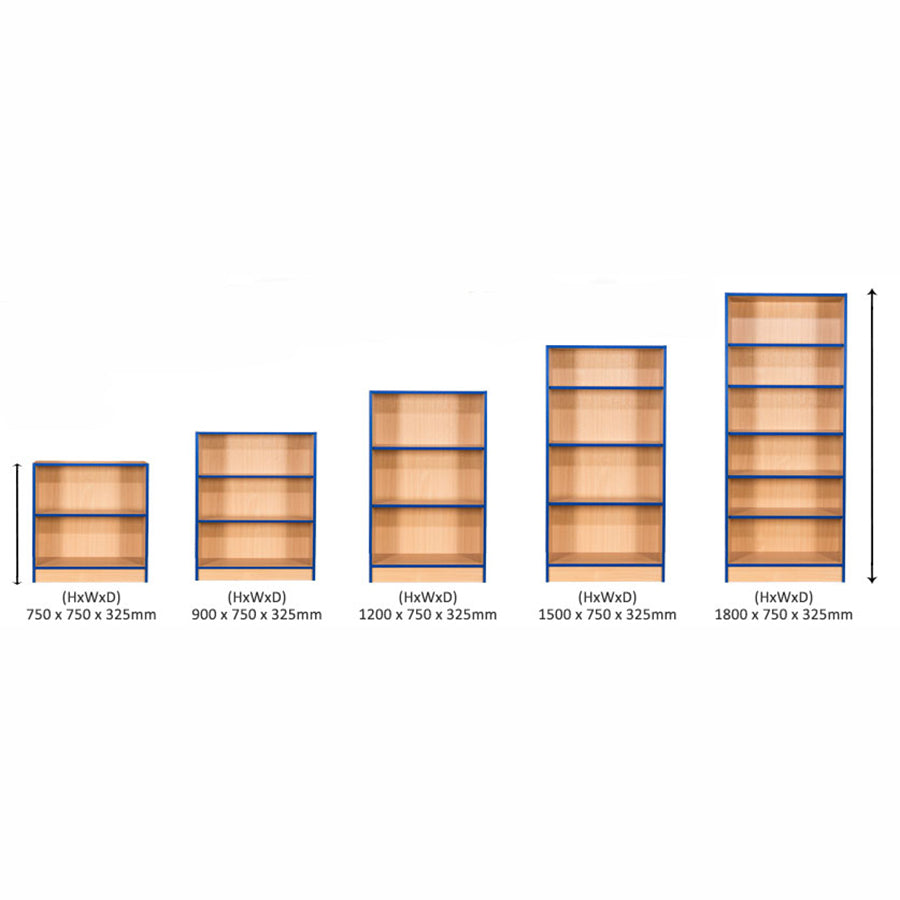 Smart Storage Folio 750mm Wide Flat Top Library Bookcases