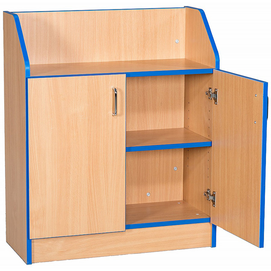 Smart Storage Folio 750mm Wide Library Bookcase Cupboard with open door and 1 internal shelf