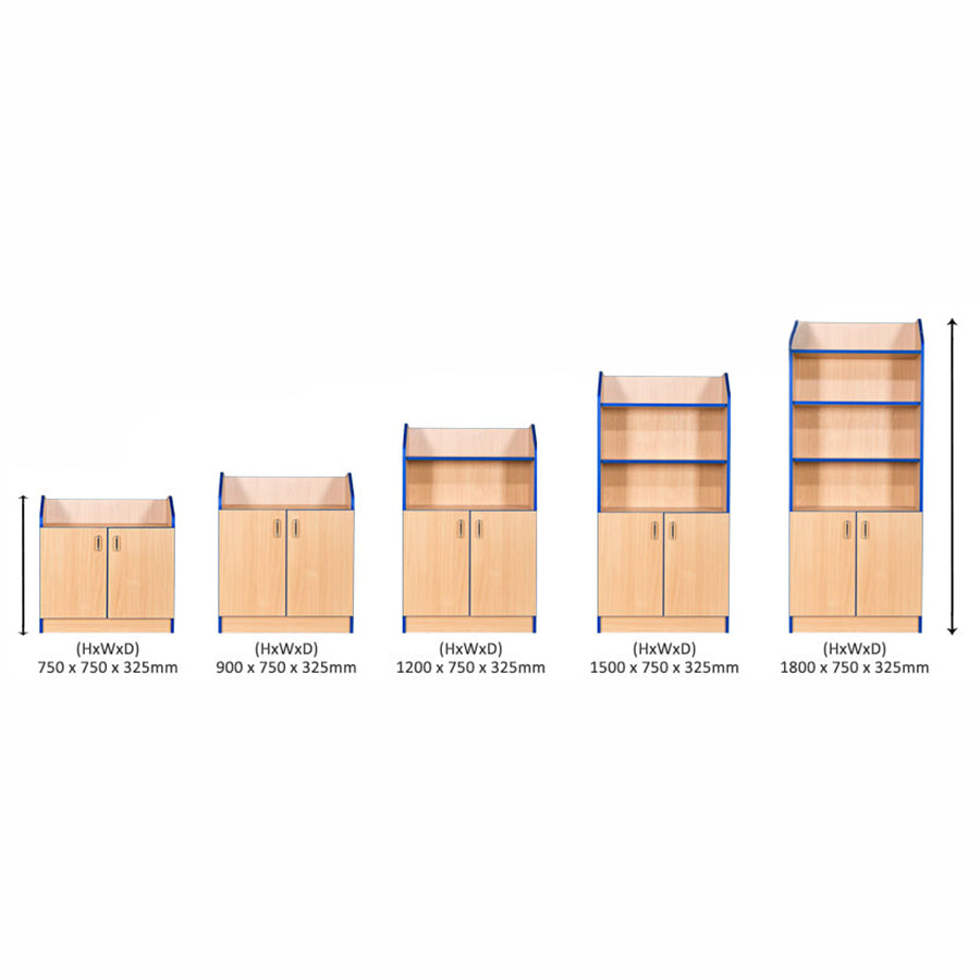 Smart Storage Folio 750mm Wide Library Bookcase Cupboards