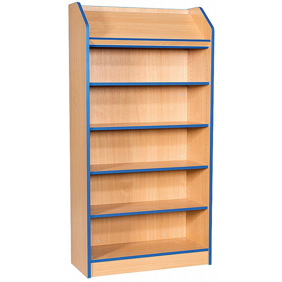 Smart Storage Folio 750mm Wide Library Bookcase with 1 Angled Top Shelf and 4 Adjustable Shelves