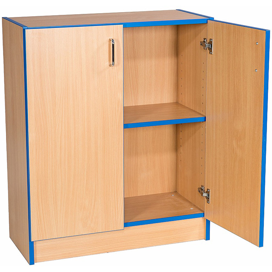 Smart Storage Folio 750mm Wide Library Flat Top Bookcase Cupboard open door with 1 shelf