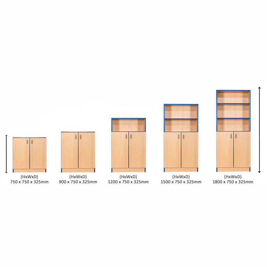 Smart Storage Folio 750mm Wide Library Flat Top Bookcase Cupboards