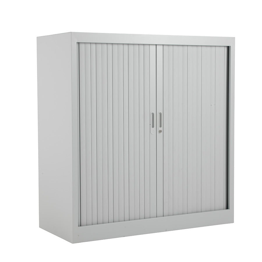 TALOS STEEL OPEN TAMBOUR CUPBOARD H1050mm GREY