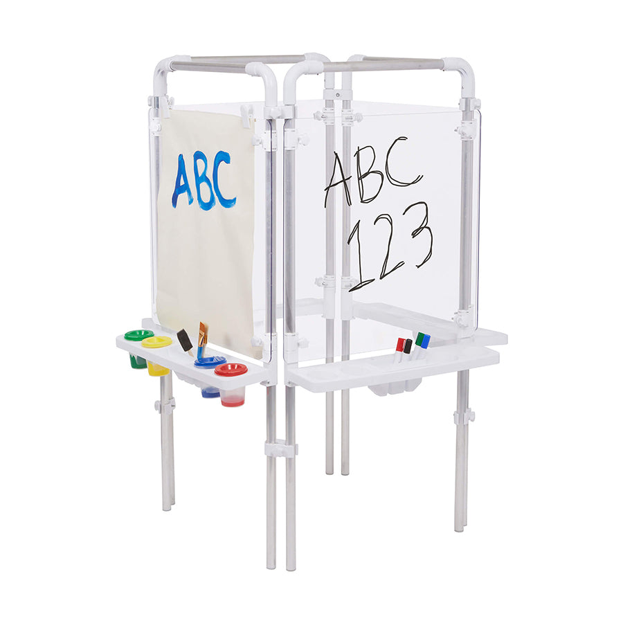 4 Sided Easel Sets (Clear or Dry Wipe Boards)