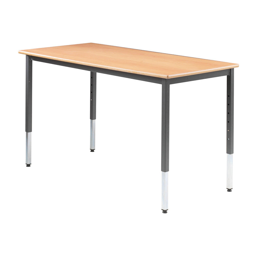 Morleys Fully welded Height Adjustable Classroom Table 1200x600 Rectangle MDF Edge
