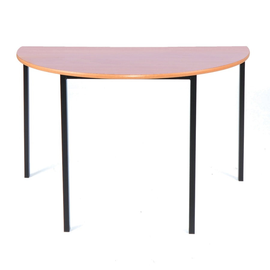 Morleys Fully Welded Classroom Table 1200diax600 Semi Circular MDF Edge