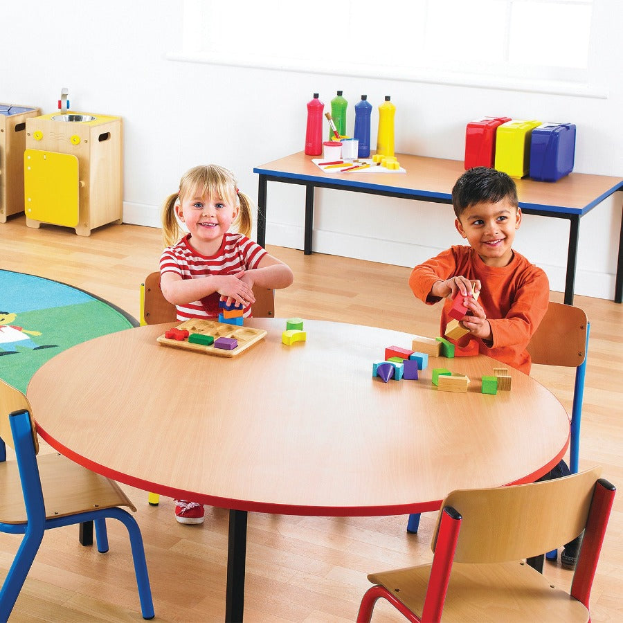 Morleys Fully Welded Classroom Table 1100dia. Circular ABS Edge