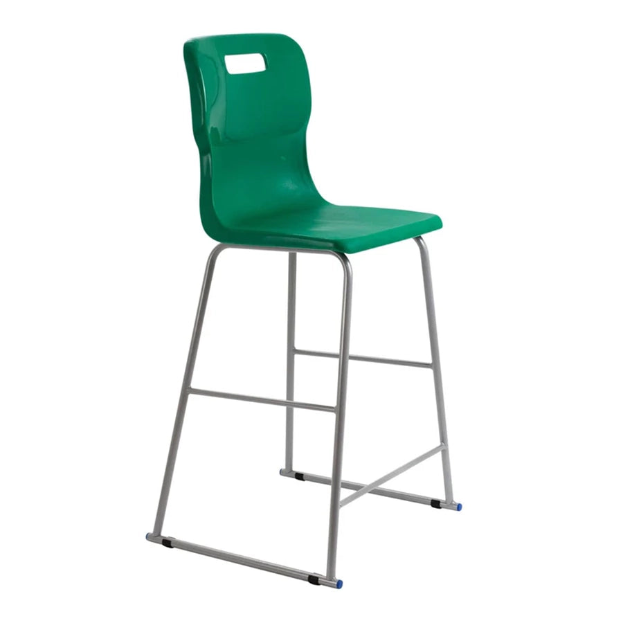 Titan High Chair Steel Frame and Polypropylene Seat Green SH690mm