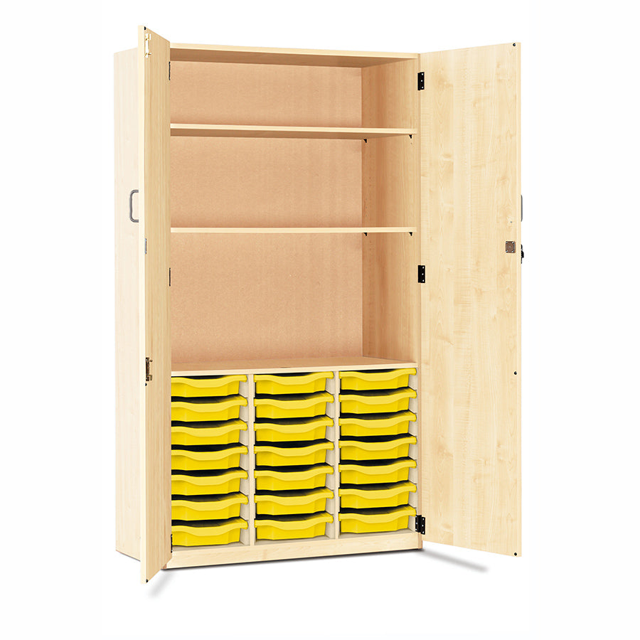 21 Tray Storage Cupboard with Full Locking Doors