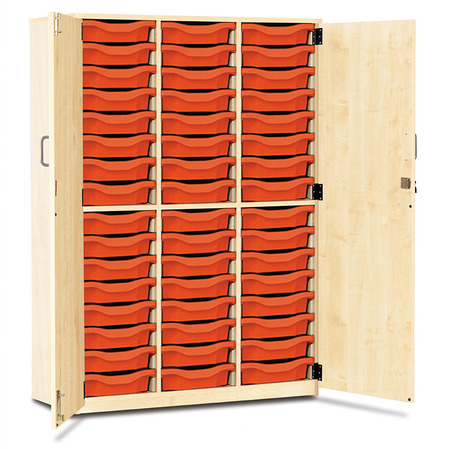 48 Tray Storage Cupboard with Full Locking Doors
