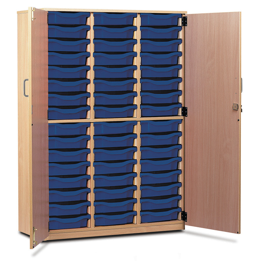 48 Tray Storage Cupboard with Full Locking Doors