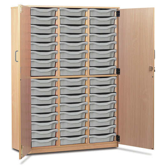 48 Tray Storage Cupboard with Full Locking Doors