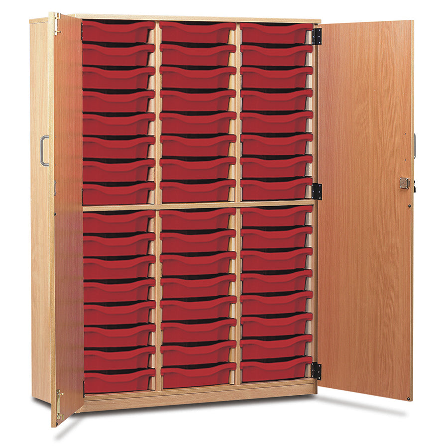 48 Tray Storage Cupboard with Full Locking Doors