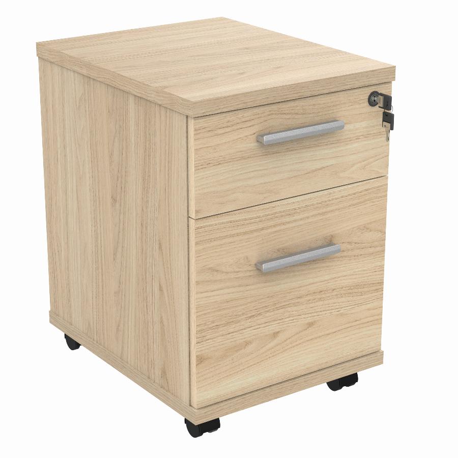 WORKSPACE NOW 2 DRAWER MOBILE PEDESTAL CANADIAN OAK