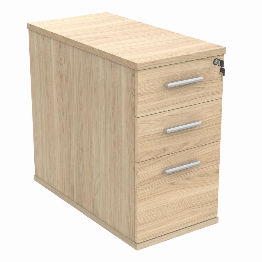 WORKSPACE NOW 3 DRAWER DESK HIGH PEDESTAL D800MM CANADIAN OAK