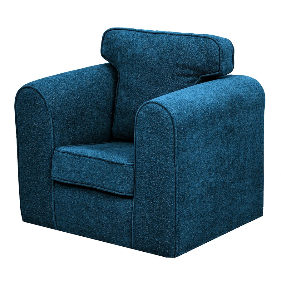 Willowbrook Bohemian Bouclé Chair for Children Teal DFEU178 Childrens Furniture Soft Sofa Seating